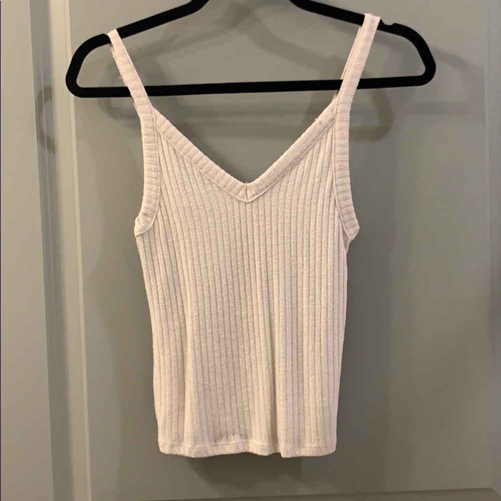 White ribbed crop top